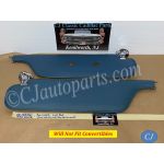 OEM 1965 1966 1967 1968 Cadillac Fleetwood Deville Calais 1967 1968 Eldorado LEFT & RIGHT SUN VISORS WITH HINGES - LIGHT BLUE